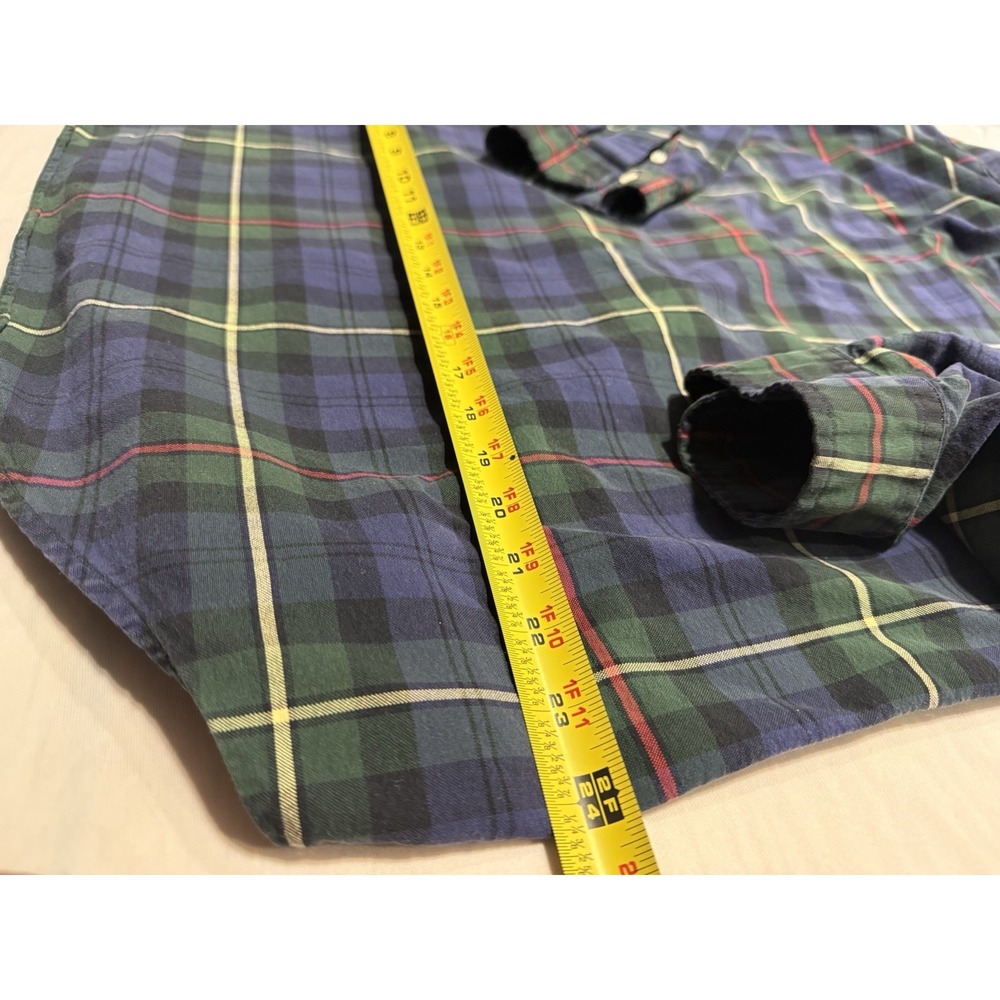 Polo Ralph Lauren Button Down Shirt in Multicolor Windowpane Check Plaid Size XL - Picture 6 of 8